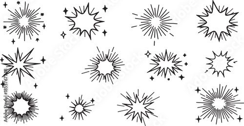 Set of vector floral elements and decorative flowers for design and patterns