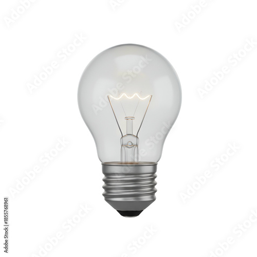 Clear Light Bulb with Silver Base.