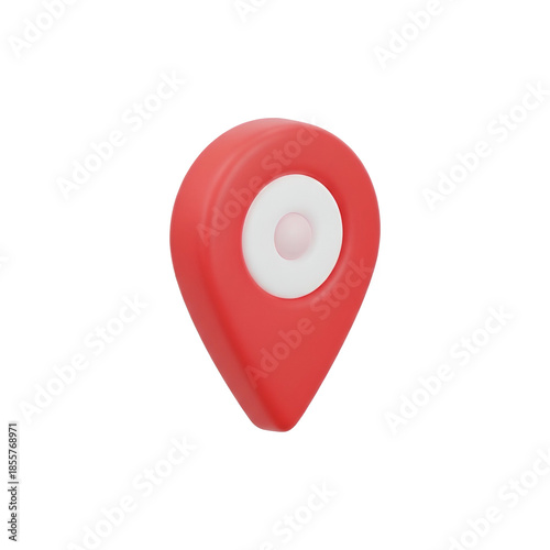 Red Location Pin with White Center.