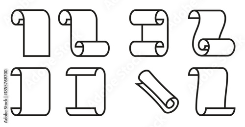  scrolls and papers icons