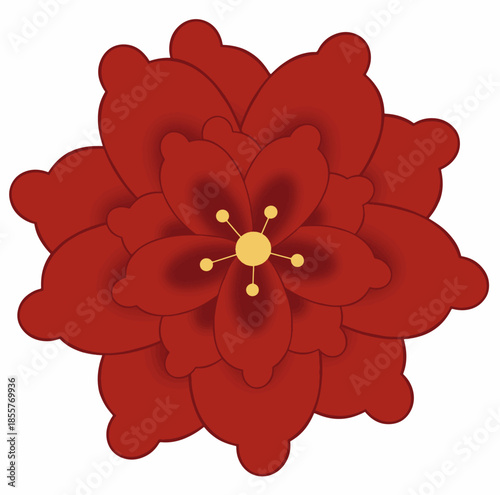 chinese red flower 