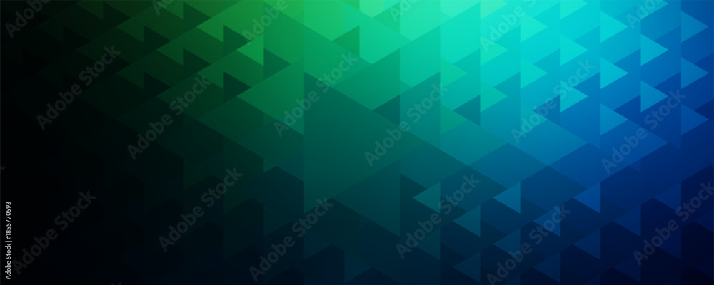 Obraz premium A dynamic abstract background consisting of many small geometric triangles arranged in a mosaic pattern, creating a mosaic-like effect.