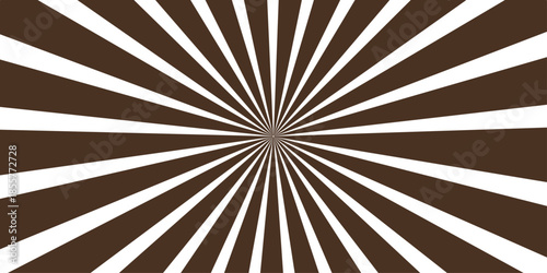 Vintage grunge sunburst background with abstract retro rays and brown paper texture design for a starburst wallpaper vector illustration