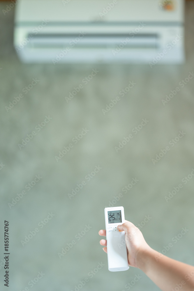 Fototapeta premium The Man open air conditioner at 25 degree 