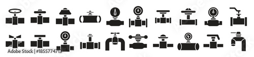  pipeline gauge and faucet icons 