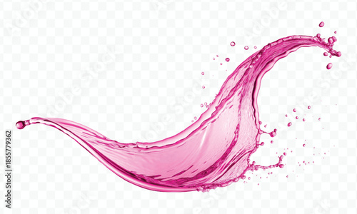 realistic colorful water liquid splash in different color and curve style isolated on transparent background