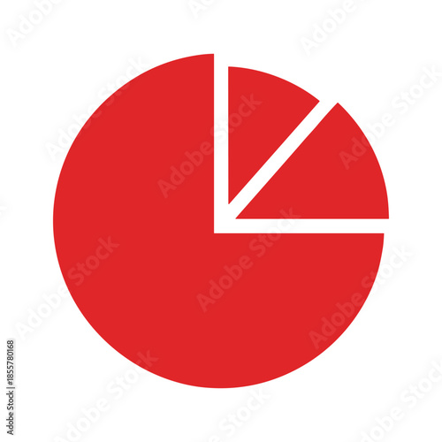 Red Pie Chart Illustration