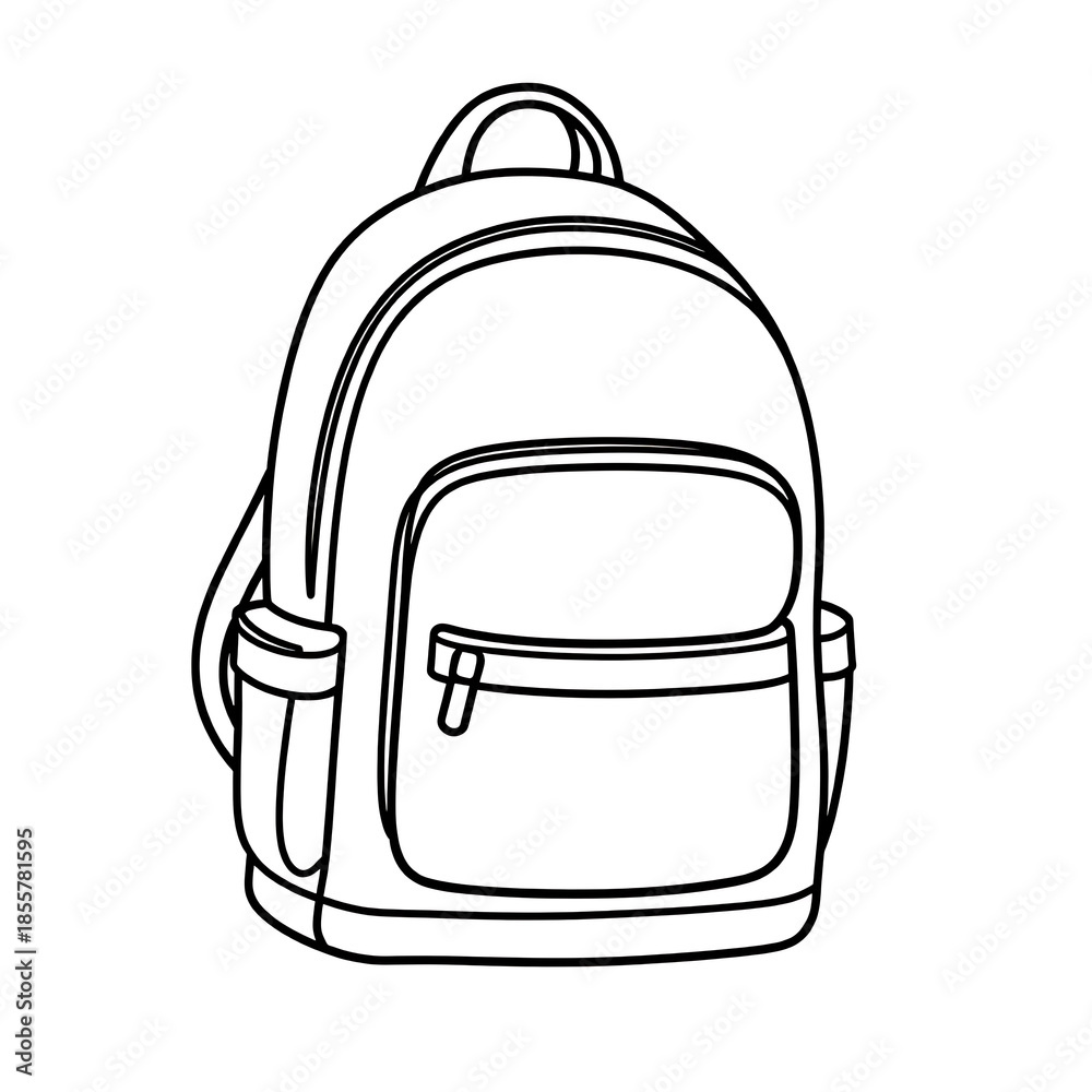 Fototapeta premium School Backpack Object Vector Isolated