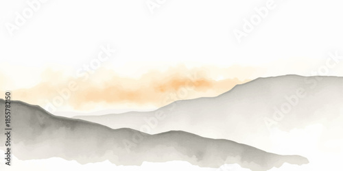 Grunge torn paper banner with a blue sky backdrop featuring clouds and white smoke textures over a ripped cardboard frame edge