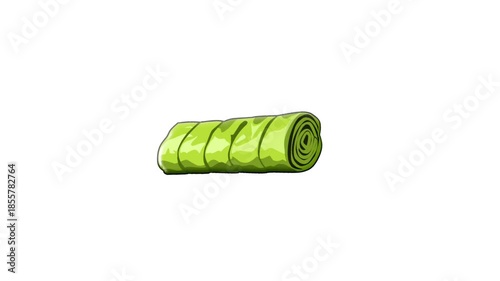 2D Animated Sleeping Mat Icon for Camping and Outdoor Survival