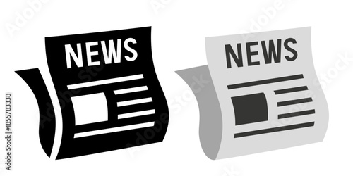 Newspaper icon. Vector flat icons isolated on white background.