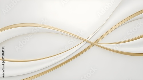 A clean white abstract background enhanced with flowing gold lines, conveying elegance, simplicity, and modern luxury for branding and design use.
