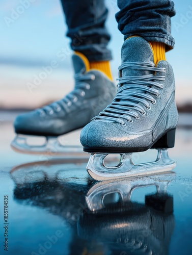 Graceful Figure Skate on Ice - A Winter Sports Adventure