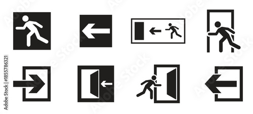Foto set of isolated icons on a theme exit