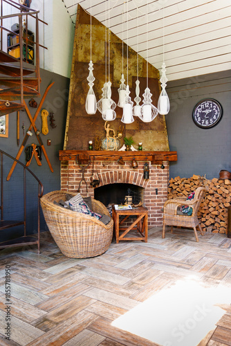 Cozy living space with fireplace and decor options