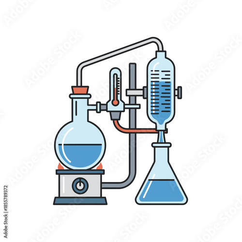 Simple Laboratory Distillation Apparatus Utilized for Chemical Separation Processes