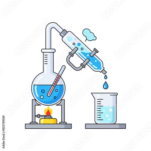 innovative laboratory chemical mixing apparatus with bubbling and dripping liquids for scientific