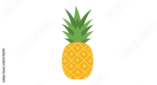Vibrant and stylized pineapple illustration highlighting tropical fruit appeal