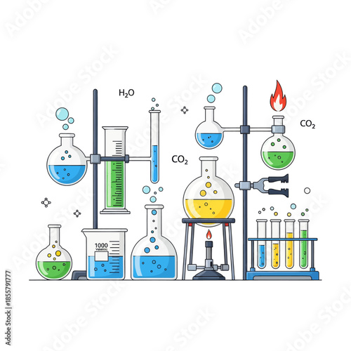 Innovative Laboratory Equipment Depicting Scientific Experimentation Processes with Modern