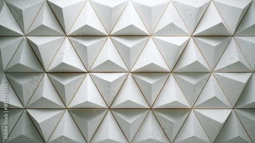 Clean Modern Geometric Triangle Pyramid Pattern Abstract Interior Wall Design