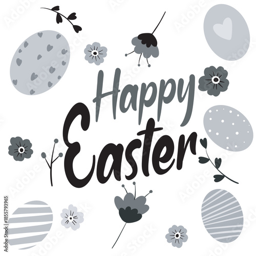 vector illustration of a happy Easter