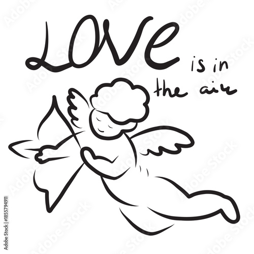 cupid with bow and arrow