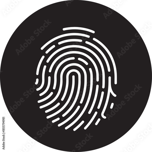 fingerprint icon in vector style on white background. fingerprint scanning icon sign – stock Fingerprint scanning icon sign.