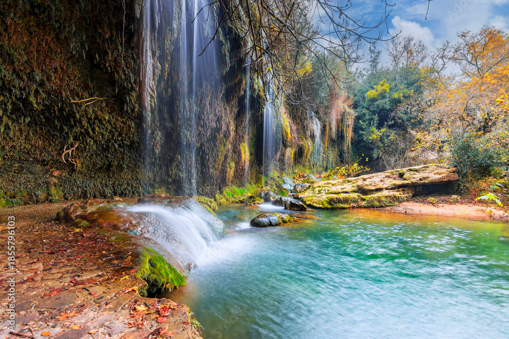 Naklejka premium Kursunlu Waterfall in Antalya Province of Turkey