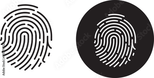 Set of fingerprint icon in vector style on white background. fingerprint scanning icon sign – stock Fingerprint scanning icon sign.