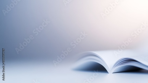 Intimate glimpse of open book displayed on elegant wooden table inviting readers to explore its pages and wisdom.