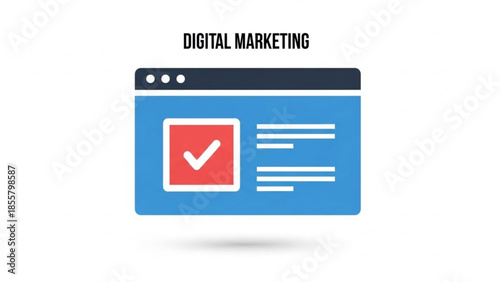 A digital marketing webpage with a checkbox and text, illustrating a modern online advertisement on a clean white background from a straightforward viewpoint