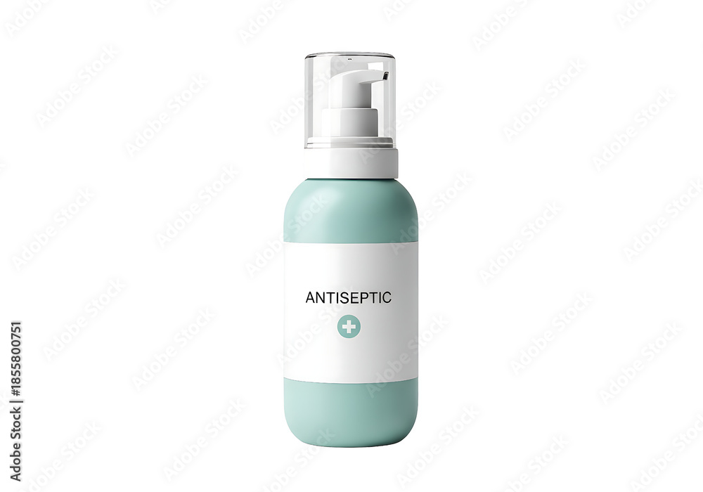 Fototapeta premium Mint Green Spray Bottle on transparent background