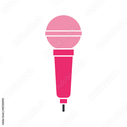 Pink Microphone Illustration