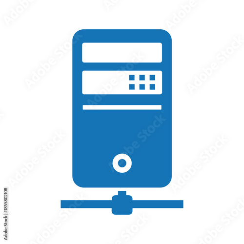 Blue Gas Pump Icon Vector