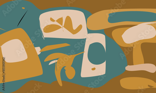 Abstract Fragments of the Future Illustration with Futuristic Geometric Shapes and Digital Energy