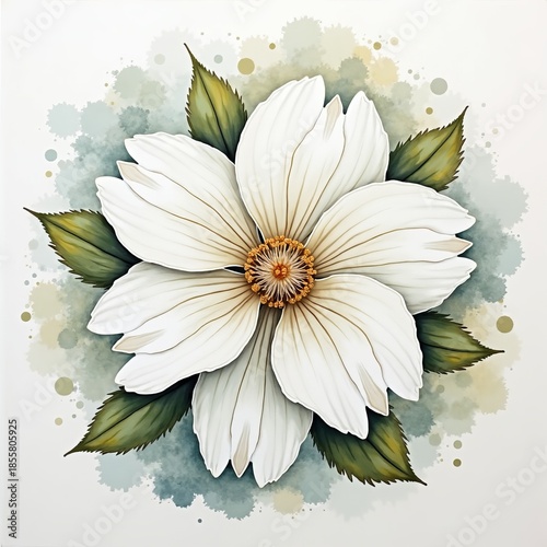 Abstract floral background featuring a beautiful closeup of white daisy chamomile flowers with yellow centers blooming in nature during a bright spring garden blossom