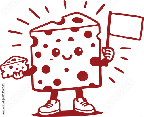 Cheese Slice Vector Illustration