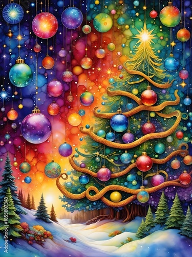 abstract christmas tree