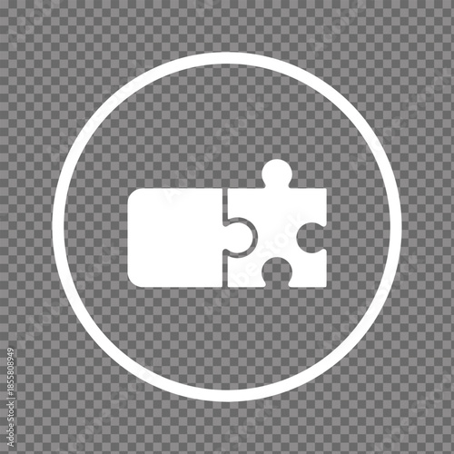 Puzzle Connection and Solution Icon Strategy and Integration Symbol