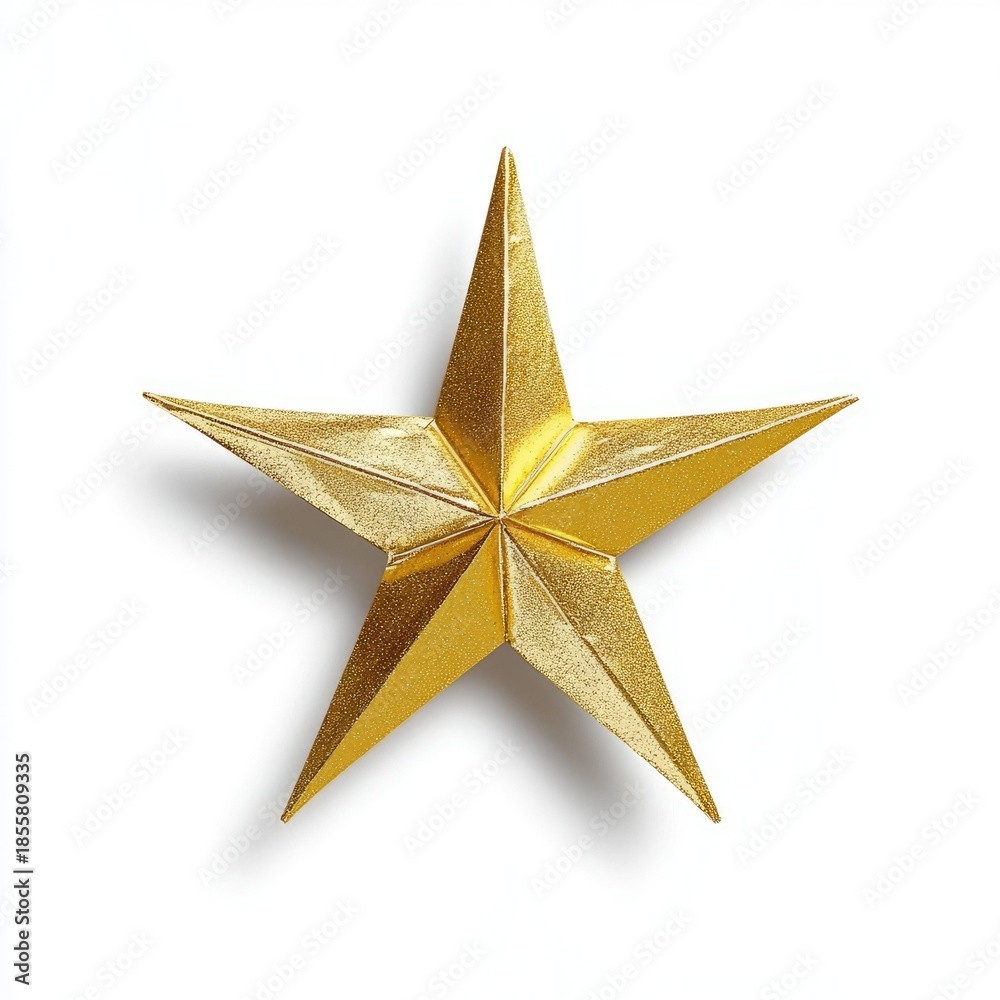 Fototapeta premium Golden star decoration studio setting image art minimalist design aesthetic appeal