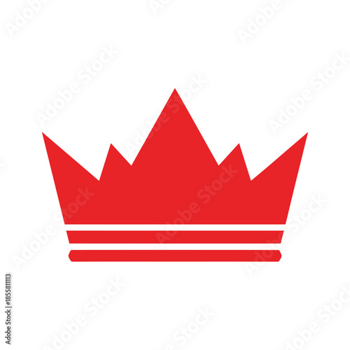 Konstfotografi Red Crown Logo Vector Illustration