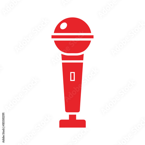 Red Microphone Vector Icon