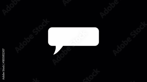 typing text message cloud conversation, text SMS message chatting bubbles message cloud on transparent background, animation text message with alpha channel in 4k.