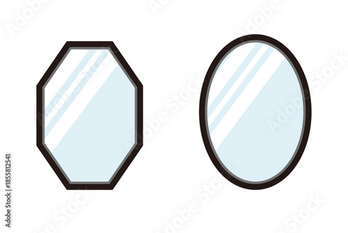八角形の鏡と楕円形の鏡