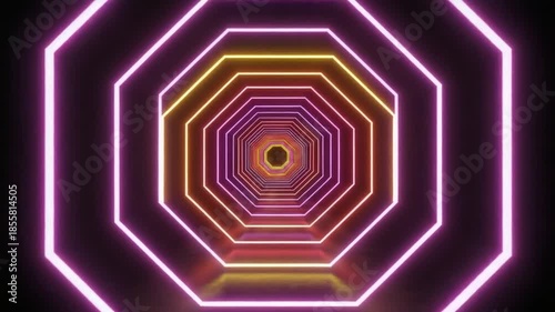 Neon Tunnel: The dynamic tunnel creates an immersive, futuristic ambiance. The neon lights cascade into a mesmerizing kaleidoscope of colors and geometric perfection.