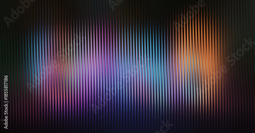 Abstract vertical light bars in vibrant neon colors against a dark background, digital art