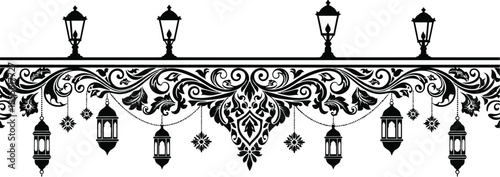 Islamic lanterns and ornate metalwork design