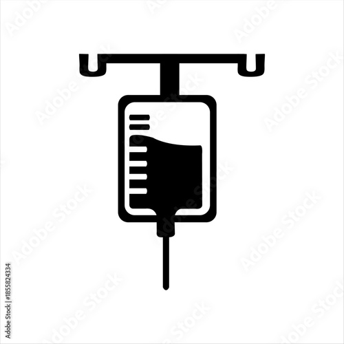 A striking black and white study of medical saline IV bags, capturing the clinical essence of hydration and life-support through high-contrast light and shadow.