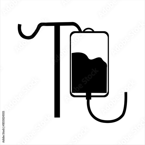 A striking black and white study of medical saline IV bags, capturing the clinical essence of hydration and life-support through high-contrast light and shadow.