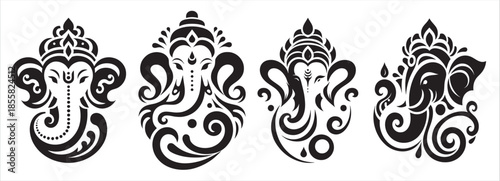 set of ganesha symbols 